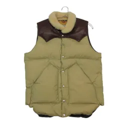 Rocky Mountain FeatherBed ロッキーマウンテンフェザーベッド ビームス別注 ダウンベスト 35周年記念 クオリティベスト シープ衿 牛革ヨーク アウター ブラウン 38【M】 メンズ 【中古】のサムネイル