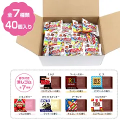 【宅配便】 チロルチョコ シークレット消しゴム 40個入（箱入） 香り付 全7種 アソート 41739001 専用紙製什器プレゼント funbox サカモトのサムネイル
