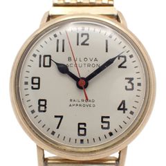 希少 40s BULOVA ブローバ 手巻 スモセコ 彫刻ベゼル ファンシーラグ