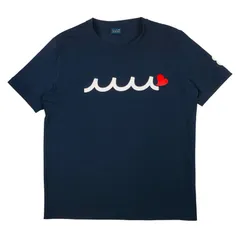 美品★muta MARINE★ムータ マリン・メンズ ブランドアイコンWAVE:ブランドロゴ:8ナンバーデザイン コットン クルーネック Tシャツ (7/XL相当) ブランドTシャツ メンズトップス 夏服 カジュアルのサムネイル