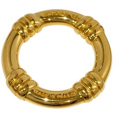良品 ロエベ アナグラム ゴールド金具 スカーフリング スカーフ留め