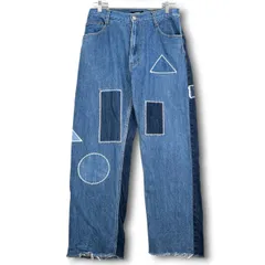 Ne-net ネネット パッチワークデニムパンツ カットオフ ジーンズ ジーパン 青 ブルー 1 レディース 通年 ゴーゴー古着セントラルパーク名古屋店 19 No.久2625のサムネイル