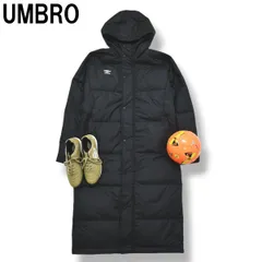 【デサント製】 アンブロ UMBRO ベンチ コート キルティング ダウン ウィンドブレーカー ジャンパー L ブラック サッカー フットボール スポーツ ウェア メンズのサムネイル