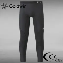 ゴールドウィン C3fit シースリーフィット 日本製 軽量 最も多くの部位をサポート ドライメッシュ素材 ストレッチ インパクトエアー ロング タイツ レギンス サポートウェア 3F14127 定価1.4万 ブラック  MEN'S ▲010▼51211s02のサムネイル