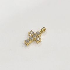 アイファニー EYEFUNNY クロス ペンダントトップ K18YG ダイヤモンド