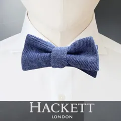 HACKETT LONDON ハケット ロンドン イタリア製 SILK&WOOL SOLID BOW シルク混ウール ソリッド 蝶ネクタイ ボウタイ HM052447 定1.2万 ブルー 000▲004▼20831k07のサムネイル