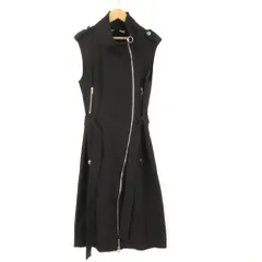 美品 Love Moschino ラブモスキーノ ノースリーブワンピース 42 Lサイズ相当 レーヨン他 ひざ丈 ジップアップ レディース AO4449A76 のサムネイル