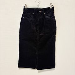 GU コーデュロイ タイトスカート ブラック S 222-306323