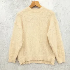 Libra cue リブラキュー ニット セーター シャギーニット プルオーバー ゆったりシルエット ホワイト Fサイズ ◇〇☆のサムネイル