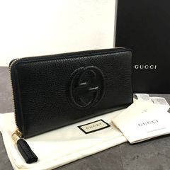 未使用品 GUCCI 札入れ 473916 グッチシマ ネイビー レザー 箱付き 602