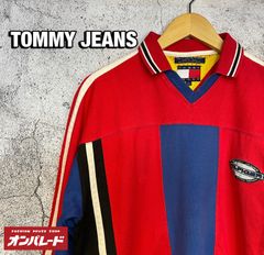 TOMMY JEANS トミー ジーンズ sports tech denim 長袖シャツ Ｖネックデザイン ヴィンテージテイスト