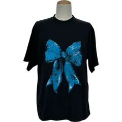 バレンシアガ BALENCIAGA リボンロゴ半袖Tシャツ 863724 ブラック コットン メンズ 半袖Ｔシャツのサムネイル