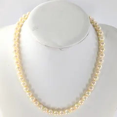 JEWELRY MAKI ジュエリーマキ パールネックレス ホワイト 真珠 7.5mm~7.8ｍｍ 37.3g レディース【QG-298】のサムネイル