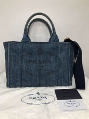 PRADA デニム ハンドバッグ フラワーモチーフ 2WAY 希少 カパナ - メルカリ