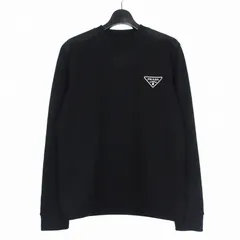 プラダ PRADA トライアングルロゴ スウェット トレーナー L ブラック 黒 UJL21A 国内正規のサムネイル