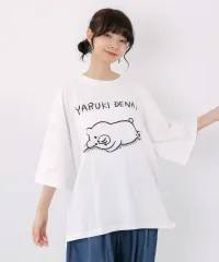ScoLar Parity（スカラーパリティ）やる気でないクマ柄Tシャツ　オフホワイト、ブラック、レッド、ネイビー　362125のサムネイル