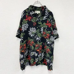 Roushatte　ルーシャット　半袖シャツ/アロハシャツ　総柄　黒　ブラック　5Lサイズ　古着のサムネイル