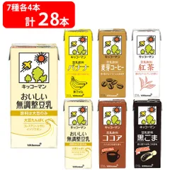 【普段使い・お試しセット】キッコーマン 無調整豆乳1L×4本＋豆乳200ml各種24本のセット（6種×各4本）のサムネイル