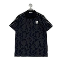 MARK&LONA マークアンドロナ モックネック 総柄 グラフィック シャツ