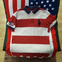 Ralph Lauren／ポロモチーフ／ラガーシャツ／プリントタイ／Italy製