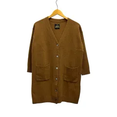 アーバンリサーチ ドアーズ URBAN RESEARCH DOORS カーディガン 長袖 Vネック 無地 ウール DR62-22M020 One 茶 ブラウンのサムネイル