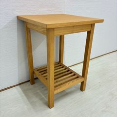 週末値下】【廃盤希少】無印良品 MUJI 木製サイドテーブル 引出付 タモ