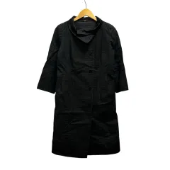 ダックス DAKS トレンチコート 長袖 総柄 コットン 11-281411 42 黒 ブラックのサムネイル