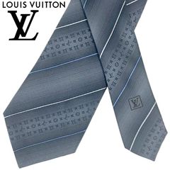中古】LOUIS VUITTON ルイ・ヴィトン ネクタイ モノグラム柄 グレー