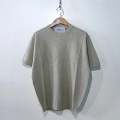 SS新作) レイル リネン ラウンド 半袖ニット 6color L XLのサムネイル