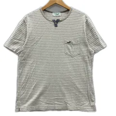 CROCODILE クロコダイルカットソー sizeM/ベージュ×ホワイトのサムネイル