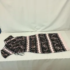 TADASHI SHOJI ノンスリーブ タイトドレス レース ブラック ピンク 花柄 サイズ2 S-Mサイズ タダシ ショージ ドレス パーティー コスプレ #Aのサムネイル
