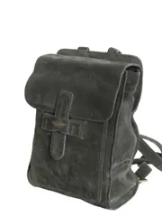 ラルフローレン 本革 スウェード レザー リュックサック / オールレザー レザーバッグ バックパック デイバッグ フラップトップ グリーンのサムネイル