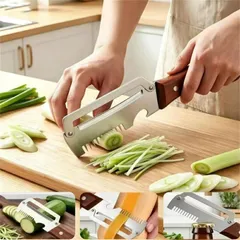 【送料無料】ピーラー 多機能 3in1 野菜ピーラー 皮むき器 ピーラー 千切り 皮むき 栓抜き対応 プレミアムステンレス製 1.2mm厚刃 超鋭利 切れ味長持ち 天然木ハンドル 滑り止め 人間工学設計 お手入れ簡単 家庭用キッチン用品 野菜果物用調理器具のサムネイル