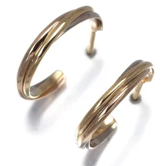 カルティエ トリニティ ピアス スリーカラー フープ K18YG/WG/PG #197348のサムネイル