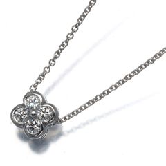 ティファニー TiffanyネックレスPt950ベゼルセットフラワーダイヤ