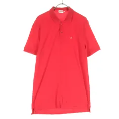 J.LINDEBERG ジェイリンドバーグ ワンポイントロゴ 半袖 ポロシャツ M レッド メンズ 古着のサムネイル