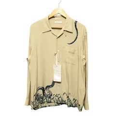 OLD JOE オールドジョー ORIGINAL PRINTED OPEN COLLAR SHIRTS Hebi Long-sleeve 251OJ-SH25 ベージュ系 レーヨン サイズ15.5 66817のサムネイル