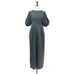 Ballsey ボールジー サロペット チャコールグレー サイズ:36(9号) 24春夏 セルロースツイル パフスリーブ オールインワン ボートネック 半袖 ハイウエスト フレアワイド トップス【レディース】【中古】のサムネイル
