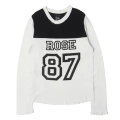 NUMBER (N)INE ナンバーナイン Tシャツ ホワイト 白 サイズ:0 06SS ローズ期 ダメージ加工 フットボール ロングスリーブ Tシャツ 日本製 トップス カットソー 長袖【メンズ】【中古】のサムネイル