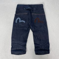 極希少】EVISU フロッキーカモメハーフパンツ 金釦 34サイズ ブラック