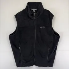 古着 エディー・バウアー Eddie Bauer ベスト フルジップ ワンポイント 大きいサイズ ロゴ 刺繍 2XL  ブラック系 メンズのサムネイル