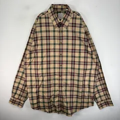 古着 ブルックスブラザーズ Brooks Brothers 長袖シャツ ボタンダウン 胸ポケット L  ベージュ系 チェック メンズのサムネイル