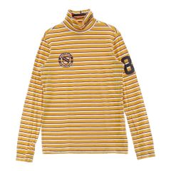 サイズ：1 PEARLY GATES パーリーゲイツ  ハイネック 長袖Tシャツ ボーダー柄 オレンジ系 [240101734930] ゴルフウェア レディース ストスト