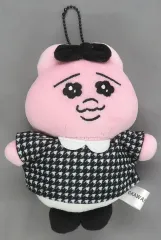 【中古】ぬいぐるみマスコット・ぬいぐるみバッジ おぱんちゅうさぎ(モノクロ衣装) ぬいぐるみチャーム 「おぱんちゅうさぎ×しまむら」のサムネイル