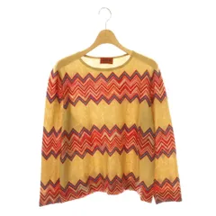 ミッソーニ MISSONI ニット セーター 長袖 02 ベージュ レッド /HK ■GY18のサムネイル