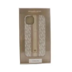 マイケルコース MICHAEL KORS iPhone14 plus スマホケース ロゴ ストライプ 総柄 Vanilla /YO24 ■GY18のサムネイル