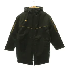 ミズノ MIZUNO ベンチコート 中綿コート フード ロゴ M ブラック ベージュ /ES ■GY13のサムネイル