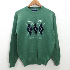 t■パーリーゲイツ/PEARLY GATES ウールセーター■緑【 1 】ゴルフGOLF/MENS/9【中古】のサムネイル