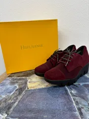 【未使用に近い】ヒルズアヴェニュー Hills Avenue レースアップシューズ ワイン 21.5cmのサムネイル