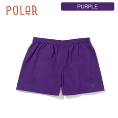 ポーラー ナイロンショートパンツ POLER NYLON WIDE STUFF SHORTS ナイロンワイドスタッフショーツ メンズ レディース ボトムス シンプル 無地 ワンポイントロゴ ビーチ アウトドア  251MCV0019 2025 正規品のサムネイル